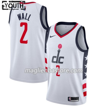 Maglia NBA Washington Wizards John Wall 2 Nike 2019-20 City Edition Swingman - Bambino